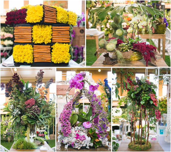Melbourne International Flower and Garden Show 2015, 1. Tanya Kraus from Floral Creations of Tullamarine 2. Esther Blaak from Quasi Design 3. Liz Dziedzic from The Handsome Bloom 4. Sophia Kueh from Sophia Kueh Flowers 5. Maygen Schroeter from Lillypad Flowers & Formals