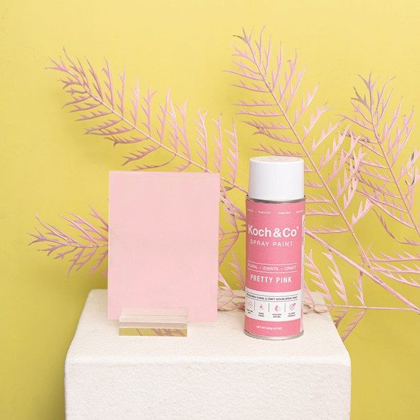 pretty pink koch spray paint